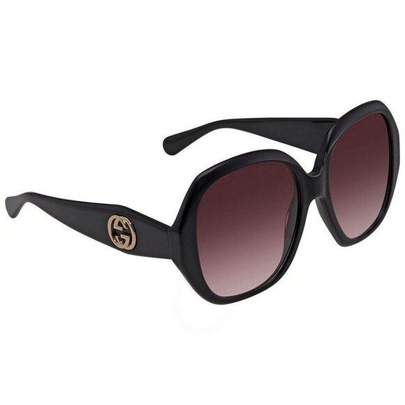Gucci GG0796S Red Gradient Over-sized Women Sunglasses - Picture 1 of 4